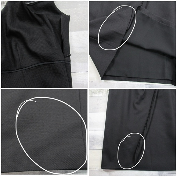 GIORGIO ARMANI Black Wool Crepe Tulip
Draped Sleeveless Sheath Dress Size 42 / 6 - Picture 11 of 14